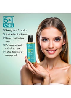 Botanic Hearth Botanic Hearth Argan & Biotin Hair Oil – 150ml – Deeply Moisturizes & Strengthens Hair, Boosts Volume, Promotes Healthy Hair Growth with Argan Oil & Biotin, Cruelty-Free & Paraben-Free  - Image 4