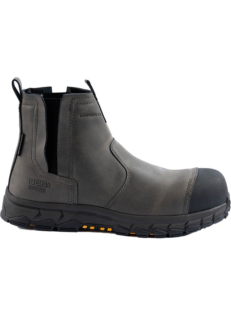 JCB Pull On 6" Safety Boots for Men JCB-008B | Composite Toe – Waterproof, Puncture, Oil, Heat & Slip Resistant | ASTM F2413-18 Certified, EH – Dark Grey - Image 3