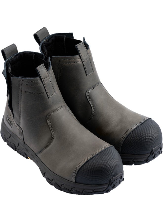 JCB Pull On 6" Safety Boots for Men JCB-008B | Composite Toe – Waterproof, Puncture, Oil, Heat & Slip Resistant | ASTM F2413-18 Certified, EH – Dark Grey - Image 5