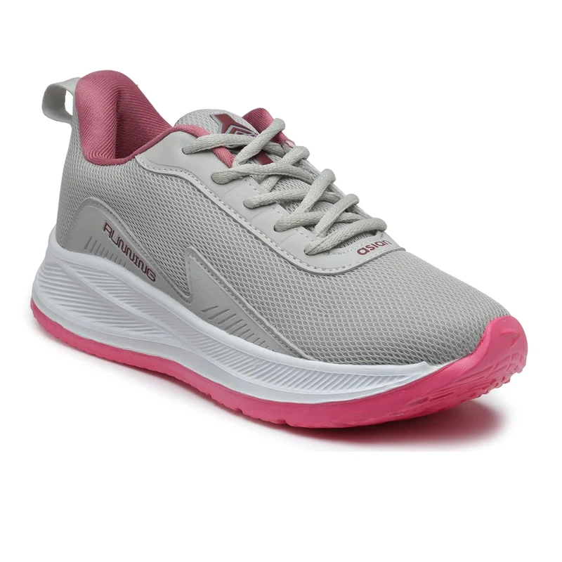 أسيان Light Grey Mauve Sneakers for Women and Girls