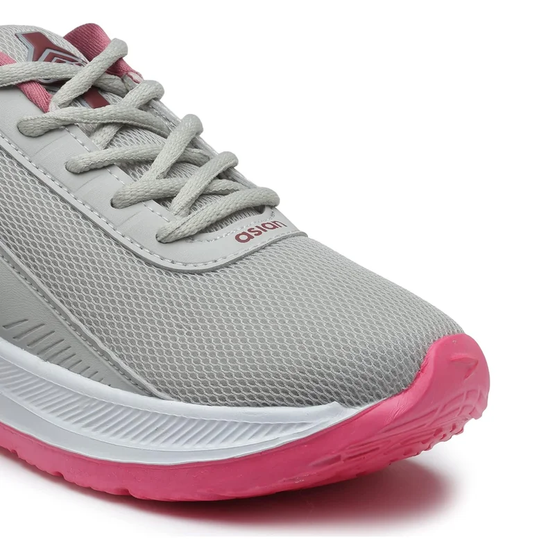 أسيان Light Grey Mauve Sneakers for Women and Girls