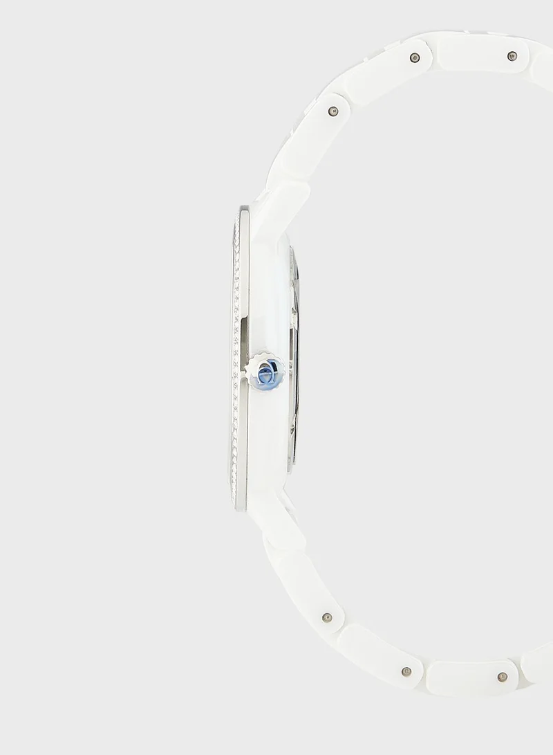 COACH White Ceramic Analog Watch
