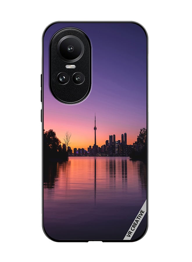 VR CREATIVE Protective Case Cover For Oppo Reno 10 Pro City Sunrise Design Multicolour - Image 1