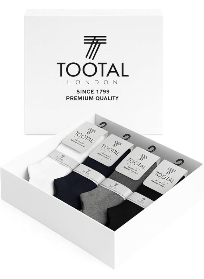 Tootal Premium Ankle Sports Socks – 12 Pairs (White, Black, Navy, Blue, Light Grey, Dark Grey) | Cushioned, Breathable & Soft Cotton Blend | Everyday Comfort - Image 1