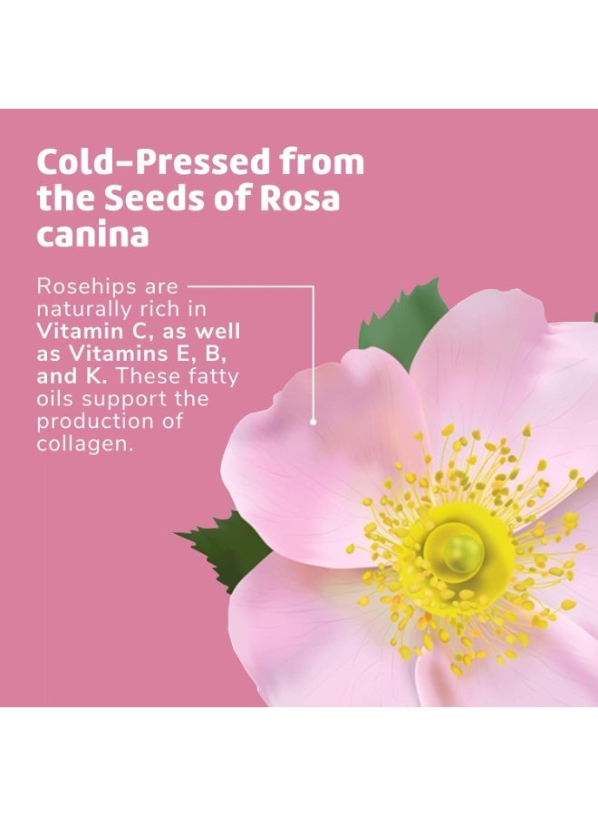 دي لا كروز زيت ثمر الورد النقي 100%، مرطب لتجديد نضارة البشرة، 1 أونصة سائلة (30 مل) - Image 2