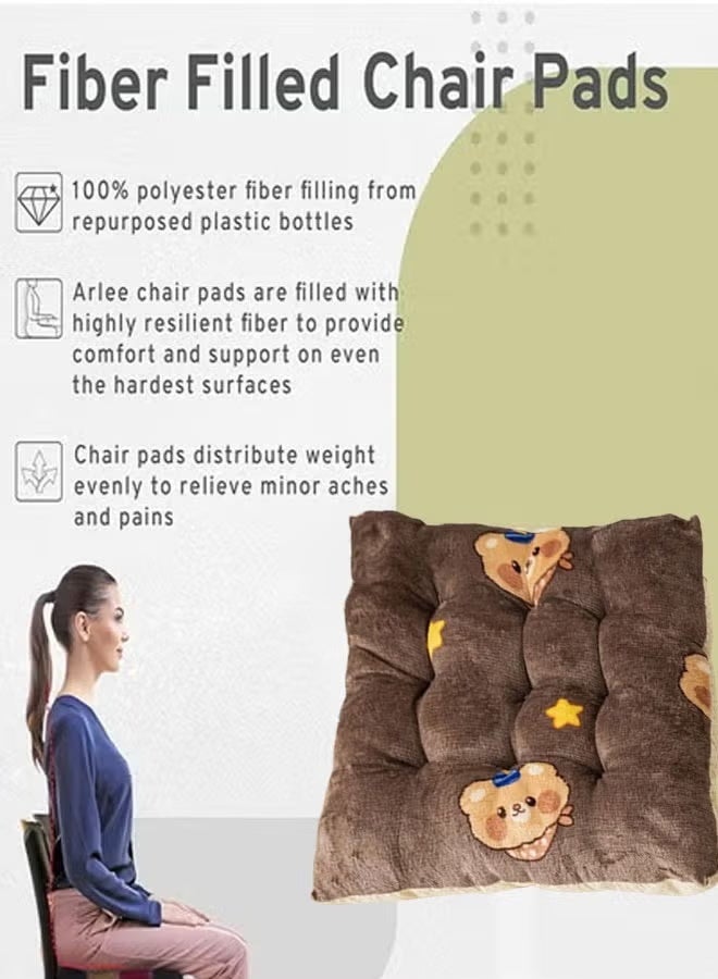 Plush Chair Pads Seat Cushion With Ties Solid,Cartoon Anti Slip Velvet Soft Cushion,Seat Cushion Butt Pad,Suitable For Kitchen Dining, Office Chairs, Children'S Reading Pillows,Cushion(40x40cm) ﻿ - Image 3