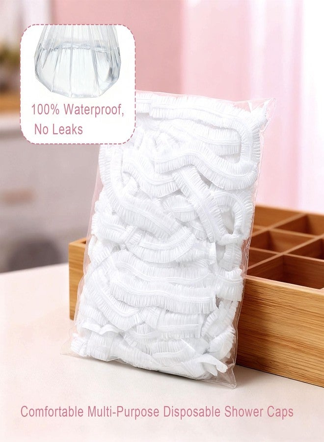 Brvlsoc 50-Pack Disposable Shower Caps - Thick Waterproof Elastic Bath Caps for Women, Men, Kids, Travel, Hotel, Salon & Home Use (46cm, Clear) - Image 3