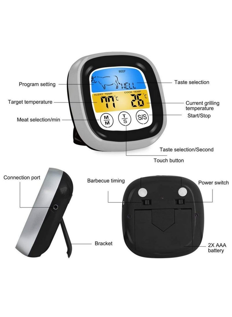 1PCS Wireless BBQ Thermometer With Probes Food Cooking Timer For Oven Meat Grill Thermometer With Free App Control - Image 3