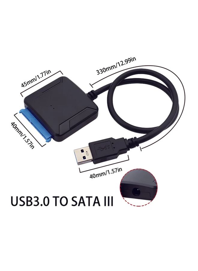 Sata III To Usb 3.0 Converter Cable With Dc Port For Ssd Hdd - Image 2