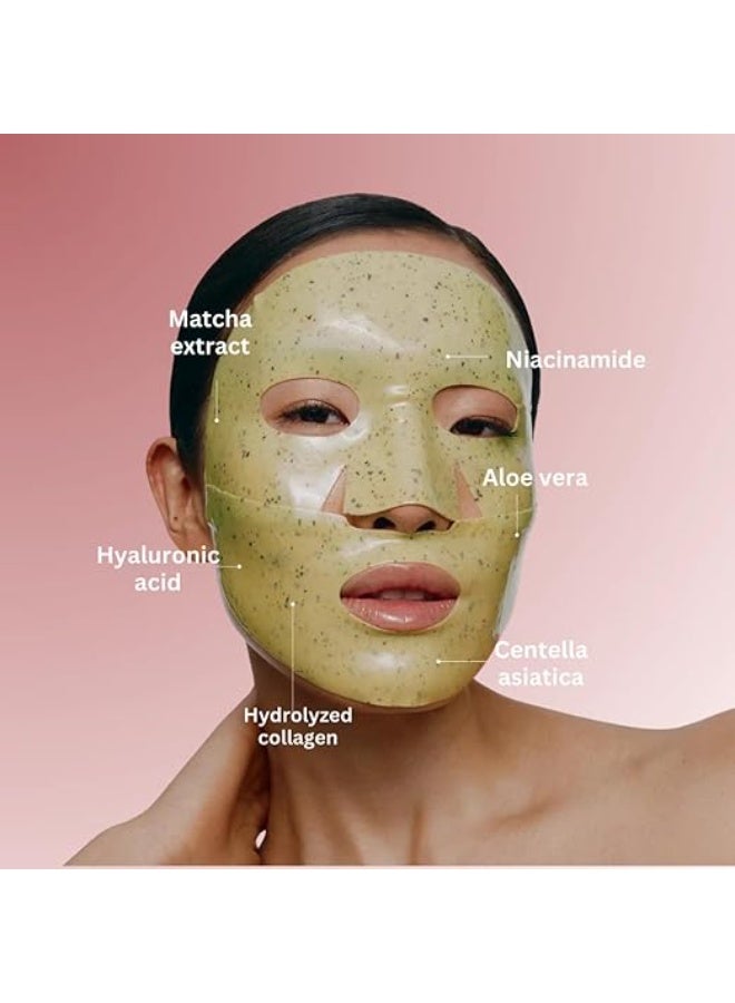 HFRUI  Green Tea Mask – Calming Peel Off Mask for Face – tea polyphenols-Deep Cleansing & Hydrating Green Tea Facial Mask for Smooth, Radiant Skin (4 units) - Image 1