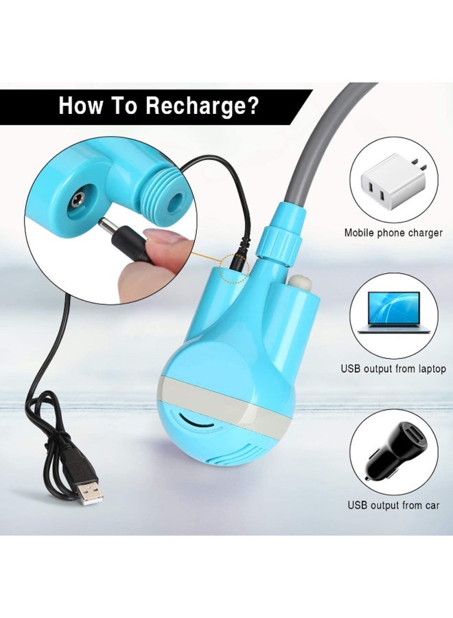 إي سي في في دش تخييم محمول ECVV مع دلو قابل للطي 17L ومضخة USB قابلة لإعادة الشحن ، خرطوم 2 متر ، بشاطاف كهربائي محمول باليد للمشي لمسافات طويلة في الهواء الطلق ، الشاطئ ، السفر ، غسيل السيارات ، الطوارئ - Image 2