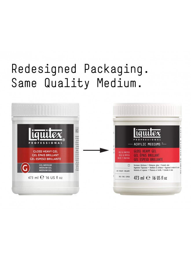Liquitex Professional Gloss Heavy Gel Medium, 473ml (16-oz) - Image 2
