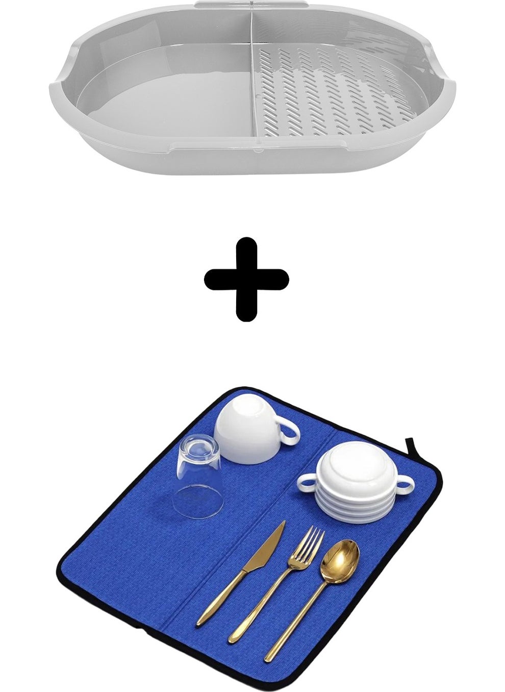 Double Chamber Cutting Board + Dish Drying Mat 2-Piece Kitchen Set - pzsku/Z1A55DC0D1B9F7BC78D40Z/45/_/1725793783/54a45204-32d7-4951-9131-f29b6e9337d1