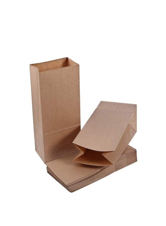 RANUR Food Grade Square Bottom Paper Bags For Food Packing Or Flat Bottom Carry Bags For Gifting Disposal Bags For Size 6 X 4 X 11.5 Inches Color Brown Paper Bags, Fold Top (100) - Image 1