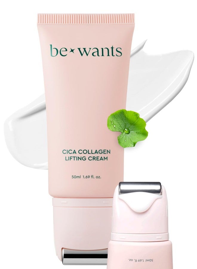 BE+WANTS bewants Gua Sha Neck Cream Roller, Korean Neck Cream with Massage Roller, Rapid Lift Neck Serum Roll On, Moisturizer for Tightening Skin with Centella Asiatica (1 Pack) - Image 1