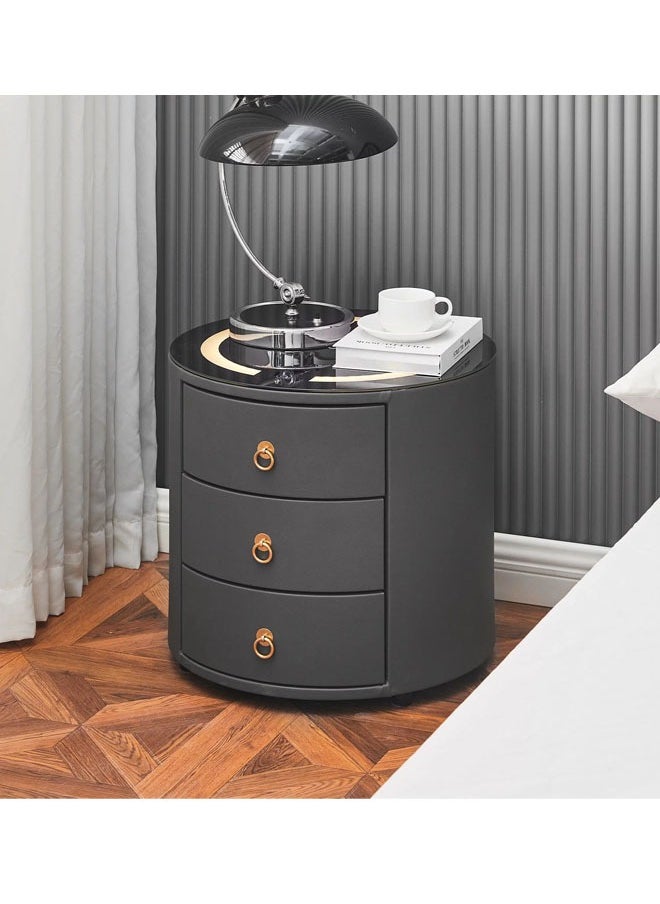 NKX Luxurious Nightstand Bedside Round Table with Smart Wireless Charging  - Image 1