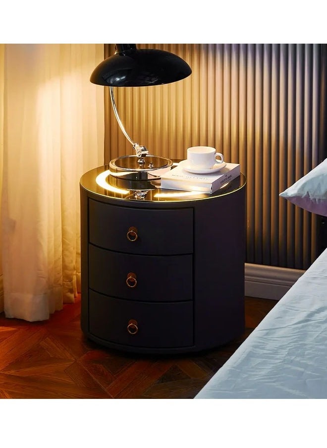 NKX Luxurious Nightstand Bedside Round Table with Smart Wireless Charging  - Image 2