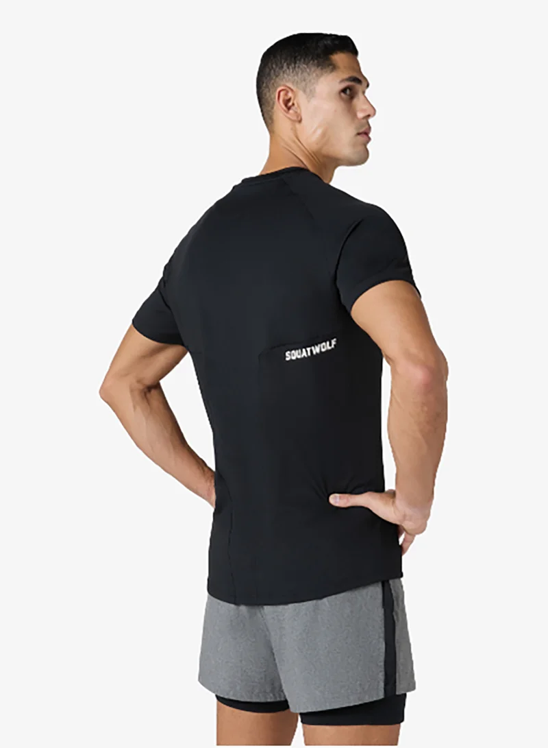 Squatwolf Black Actdry Warrior T-Shirt for Men | Best Price UAE