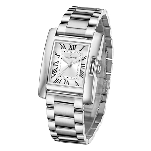 Daniel Hechter Paris Opera Collection Square Dial Watch for Women with Roman Indices and Stainless Steel Strap-DHW2004 - Image 1