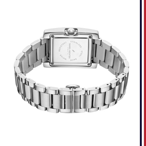Daniel Hechter Paris Opera Collection Square Dial Watch for Women with Roman Indices and Stainless Steel Strap-DHW2004 - Image 5