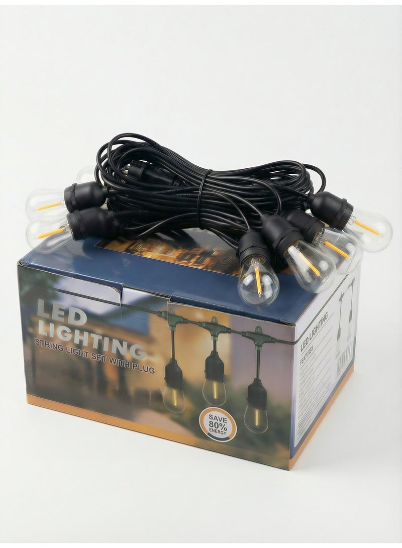 Outdoor String Lights for Ramadan (Waterproof - 10 Bulbs, 5 Meters) - Ideal for Gatherings and Decorations - Image 2