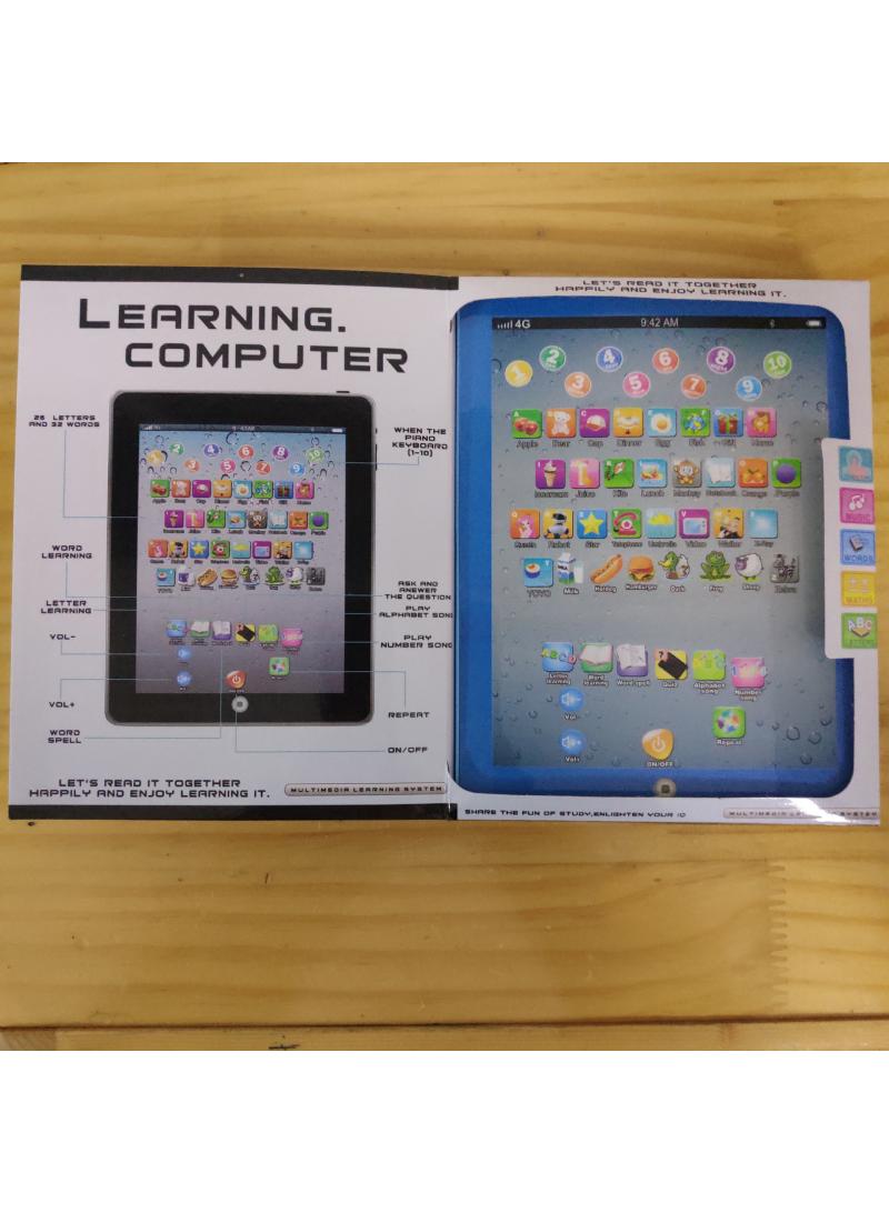 English tablet learning machine Children's mini point reading machine Early education story machine kids toys without battery blue 1Pcs  - Image 3