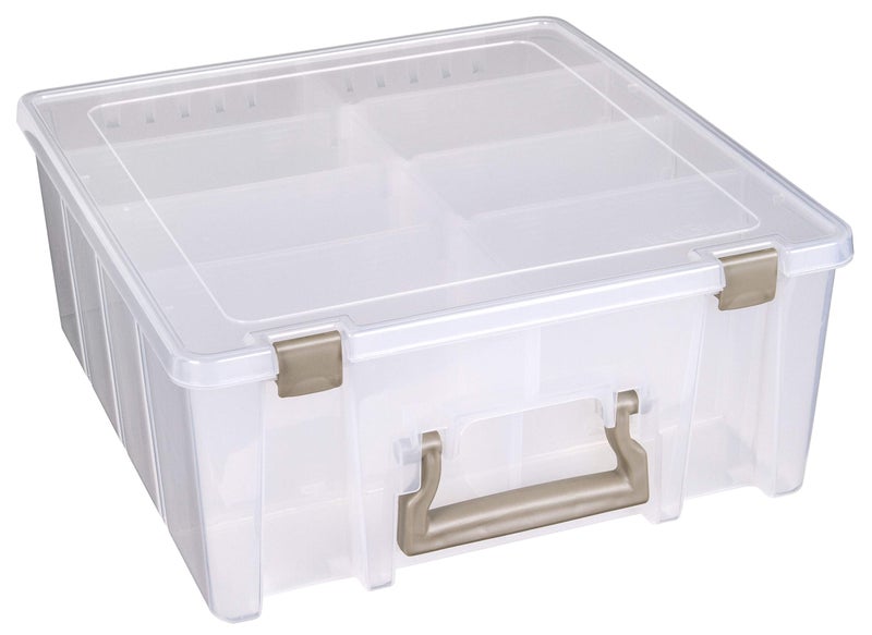 ArtBin Super Satchel Double Deep Compartment Box - Art Storage with 8 Removable Compartments, Smart Closure for Craft Supplies - Image 2