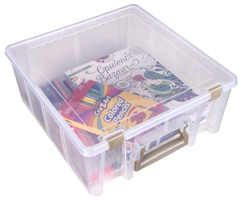 ArtBin Super Satchel Double Deep Compartment Box - Art Storage with 8 Removable Compartments, Smart Closure for Craft Supplies - Image 5