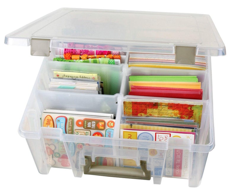 ArtBin Super Satchel Double Deep Compartment Box - Art Storage with 8 Removable Compartments, Smart Closure for Craft Supplies - Image 1