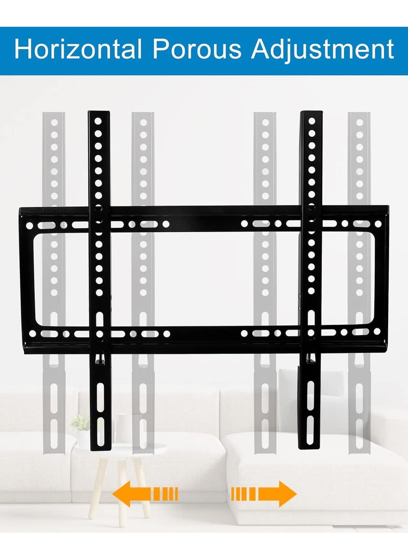 Generic TV Wall Mount 26-63 flat panel TV Bracket Heavy Duty Ultra Maximum load 50KG TV Wall Fixing Mount for Flat Curved Screen TV LED LCD OLED,46 * 18.5cm Black  - Image 3