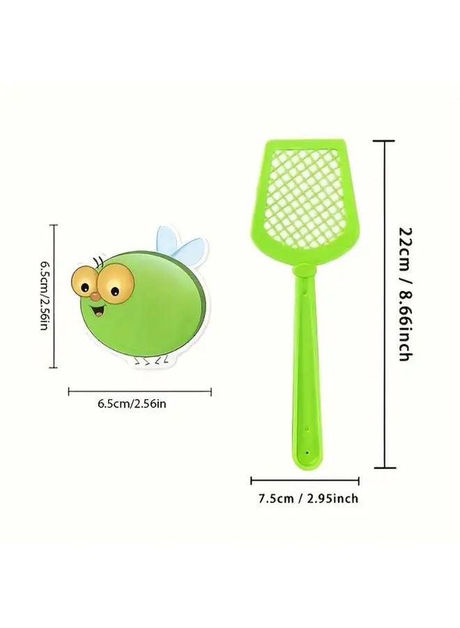 Alphabet Fly Catcher Game Set With 29 Cards 2 Pens 4 Swatters Educational ABC Toys - Image 4