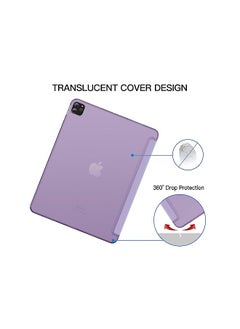 Jetech Case for iPad Pro 12.9-Inch (6th/5th Generation, 2022/2021 Model), Slim Stand Hard Back Shell Smart Cover with Auto Wake/Sleep (Light Purple)  - Image 4