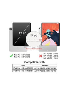 Jetech Case for iPad Pro 12.9-Inch (6th/5th Generation, 2022/2021 Model), Slim Stand Hard Back Shell Smart Cover with Auto Wake/Sleep (Light Purple)  - Image 2