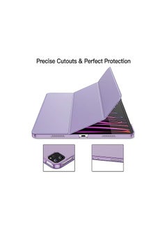 Jetech Case for iPad Pro 12.9-Inch (6th/5th Generation, 2022/2021 Model), Slim Stand Hard Back Shell Smart Cover with Auto Wake/Sleep (Light Purple)  - Image 3