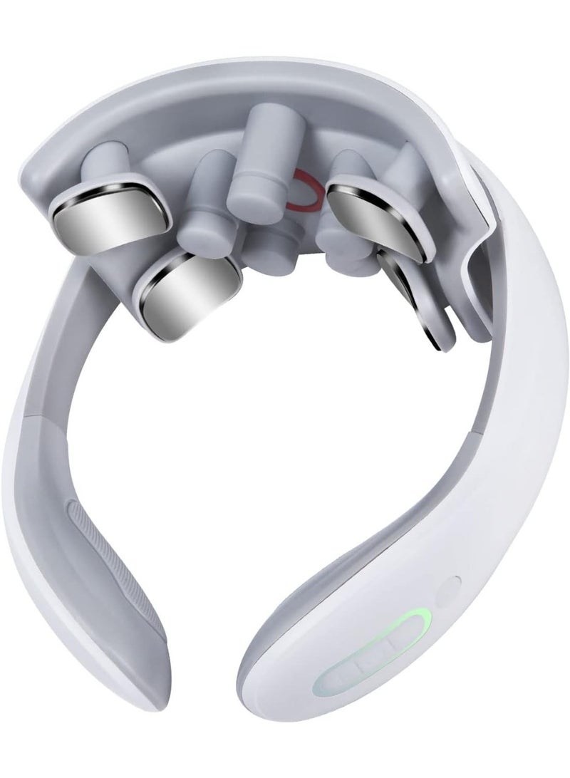 كيلا مساج العنق مع 6 أوضاع تدليك، جهاز تدليك كهربائي لاسترخاء الرقبة، تصميم لاسلكي للاستخدام في البيت والمكتب - Image 1