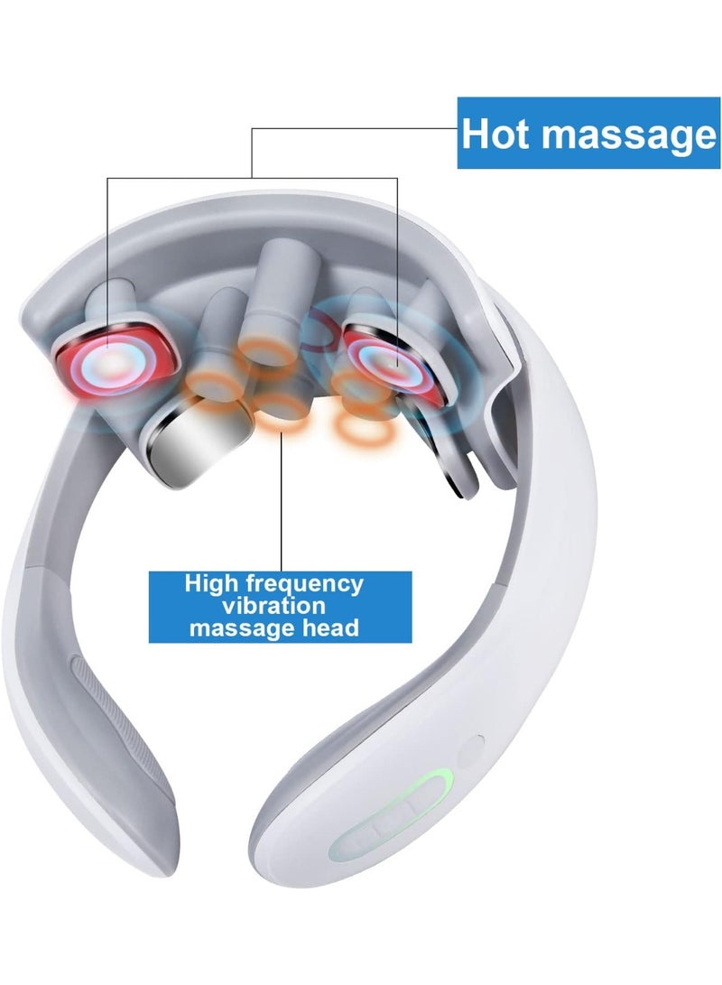 كيلا مساج العنق مع 6 أوضاع تدليك، جهاز تدليك كهربائي لاسترخاء الرقبة، تصميم لاسلكي للاستخدام في البيت والمكتب - Image 2