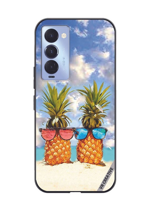 Protective Case Cover For Tecno Camon 18/18 P Pineapple Design Multicolour