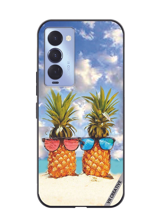 VR CREATIVE - Protective Case Cover For Tecno Camon 18/18 P Pineapple Design Multicolour - Image 1