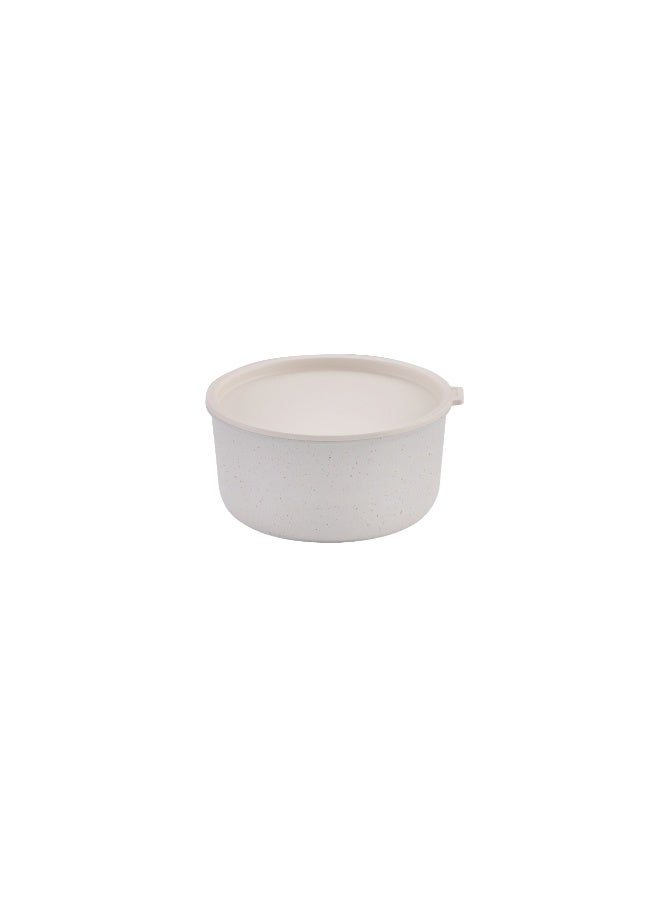 12 Piece Detachable Granite Cookware Set, Non-Stick, 1x24cm Frypan, 1x28cm Frypan, 1x18cm Saucepan with Tempered Glass Lid, 1x20cm Saucepan with Tempered Glass Lid, 1x26cm Saute Pan with Tempered Glass Lid, 1x18cm Fridge Lid, 1x20cm Fridge Lid, 2 handles - Ivory
