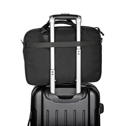 Kenneth Cole Reaction Kenneth Cole Recycled Polyester Slim 16" Laptop Business Briefcase, Black - Image 2