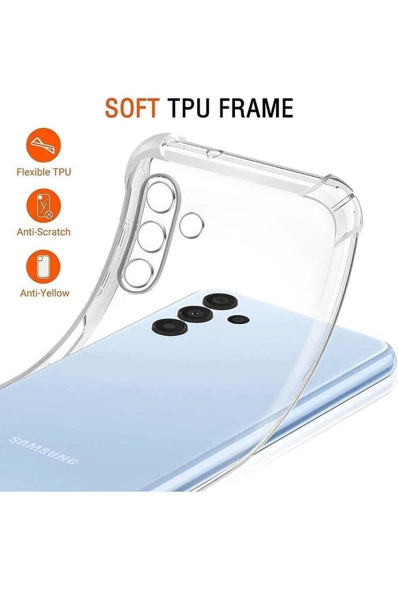 Techie حافظة سامسونج جالاكسي A56 5G وحزمة واقي الشاشة 2 في 1 - حافظة TPU شفافة مع واقي شاشة زجاجي مقسى HD - Image 2