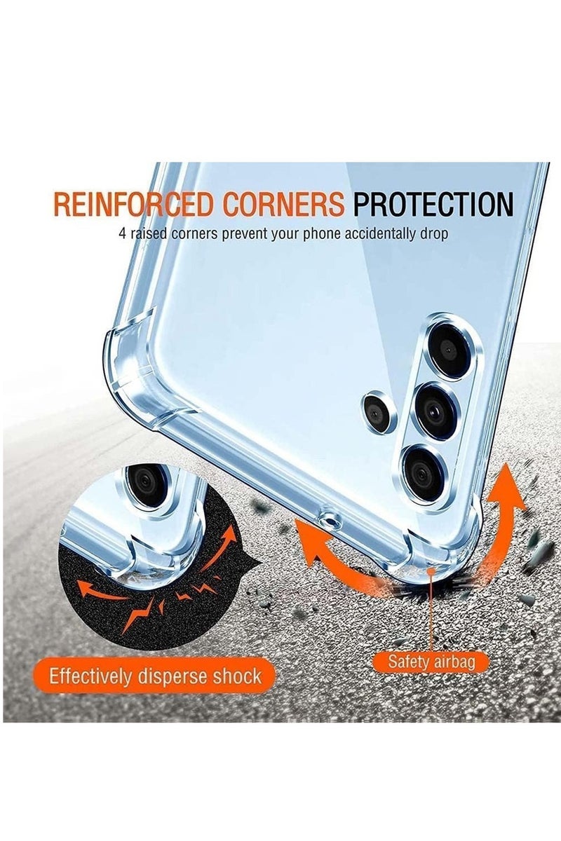 Techie حافظة سامسونج جالاكسي A56 5G وحزمة واقي الشاشة 2 في 1 - حافظة TPU شفافة مع واقي شاشة زجاجي مقسى HD - Image 4