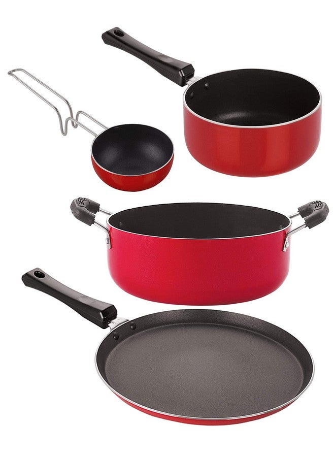 نيرلون مجموعة أدوات طهي نيرلون للمطبخ من الألومنيوم غير اللاصق، مكونة من 4 قطع (FT12_SP(M)_VG_CS24) - Image 1