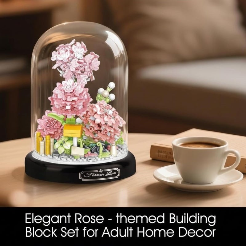 Gardenia Flower Bouquet Building Toy Set 624 Pcs Micro Mini Botanical Building Blocks Kit With Dust Cover Birthday Gifts For Adults And Kids Age 6 Years - Image 2