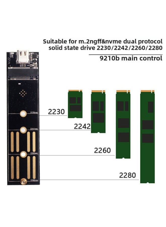 M.2 Hard Disk Box Nvme To Usb3.1typec External Ngff/pcie Universal Sata Solid State Adapter Board-Color:ngff Adapter Board + Data Line  - Image 4