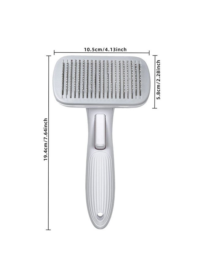 Self Cleaning Slicker Brush - Pet Grooming Shedding Brush For Long Or Short Haired Dogs Cats, Pet Deshedding Tool Remove Undercoat Mats Tangled Hair And Loose Fur - Image 2
