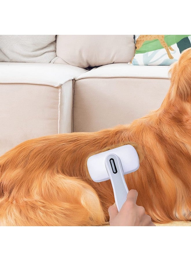 Self Cleaning Slicker Brush - Pet Grooming Shedding Brush For Long Or Short Haired Dogs Cats, Pet Deshedding Tool Remove Undercoat Mats Tangled Hair And Loose Fur - Image 4