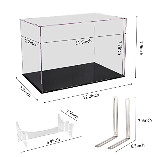 Evron Clear Football Display Case,Memorabilia Display Box Cases for Football or Memorial Sports Gloves,with Steel Brackets Hanger & Removable Interior Football Display Stand(11.8x7.9x7.9 inch; 30x20x20 cm) - Image 4