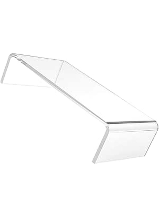 Acrylic Monitor Stand Riser with Desk Shelf for Single Monitor 12 Inches Wide - Image 1