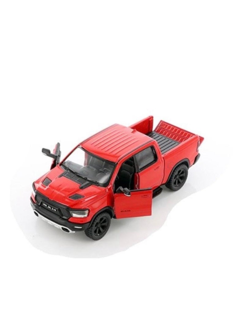 كين سمارت شاحنة بيك أب رام 1500 موديل 2019 مصبوبة بمقياس 1:46 - عبوة من 12 قطعة - آلية سحب للخلف، أبواب تفتح، نموذج سيارة قابل للتجميع للأطفال والكبار - Image 3